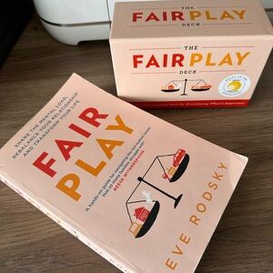 Fair Play Card Deck & Book Set - Pink with Red & Yellow Accents